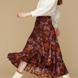 Roller Rabbit Floral Wrap Skirt - size x-small